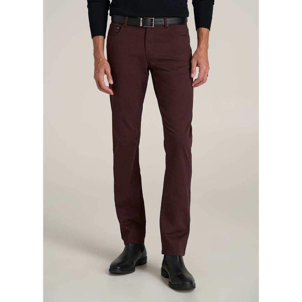 American Tall Carman TAPERED Fit Five Pocket Pants 40x40 Oxblood NWT